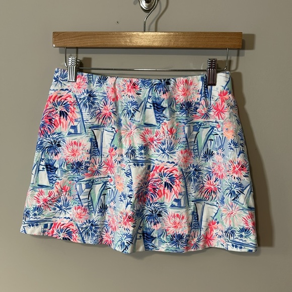 Lilly Pulitzer Madison Skort Sea To Shining Sea Patriotic Fireworks Sz XS - Picture 3 of 11